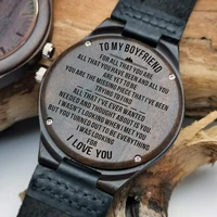 to my boyfriend id find you sooner love you longer engraving wood watch