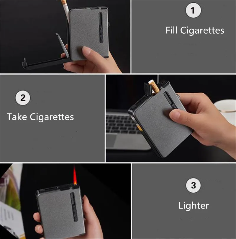 (12 сигарет) Модный матовый многофункциональный чехол для сигарет коробка сигар