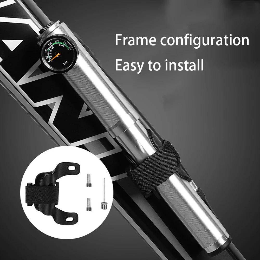 Велосипедный воздушный насос 300 фунтов/кв. дюйм для шин из алюминиевого сплава