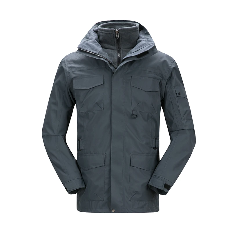 Gray Флисовая водонепроницаемая куртка Мужская мягкая ветровка Goretex regenjacke треккинг непромокаемый плащ jaqueta masculina impermeavel - Цвет: Gray