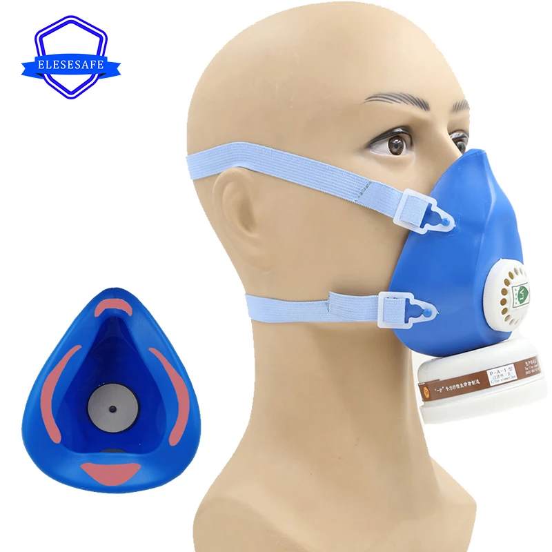 

Half Face Dust Mask Gas Respirator Activated Carbon Filters For Painting Spraying Polishing Work Safety Daily Haze Protection