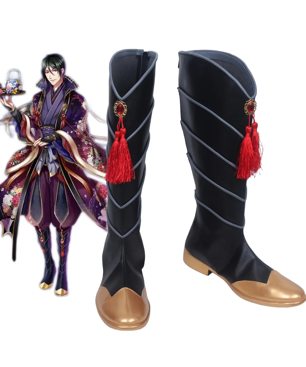 100 сапоги для косплея спящие принцы и королевские мечты черный Батлер Себастьян