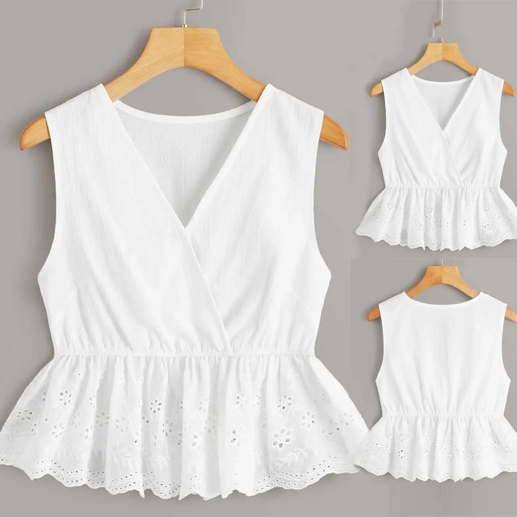 Модная футболка без рукавов для девочек шифоновый хлопковый жилет повседневная