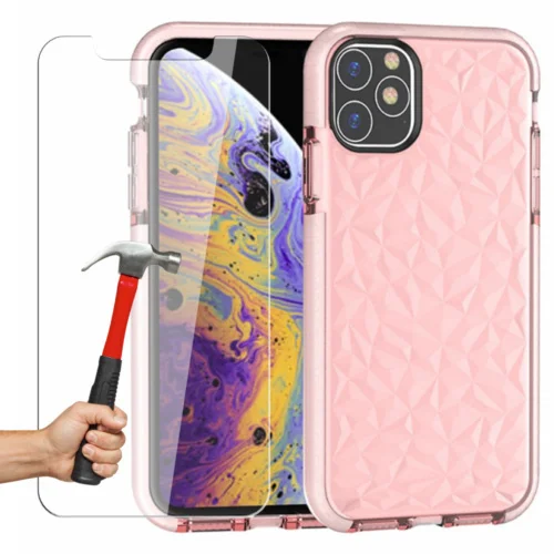 

For IPhone shell 11 promax XS XR x shockproof sleeve PC + ecran tempered glass