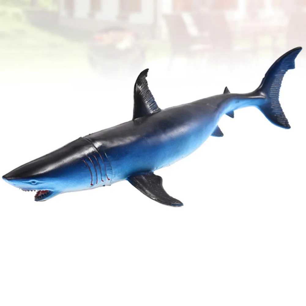Simulation Shark Model Wildlife Sounding Figurine Desktop Adornment Educational Toy (Blue) | Игрушки и хобби