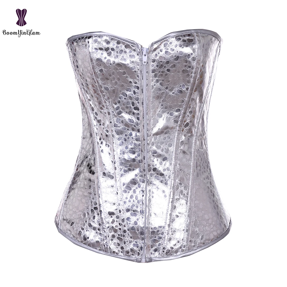 На молнии пикантные Для женщин Бюстье для танцев костюмы корсет утягивающий