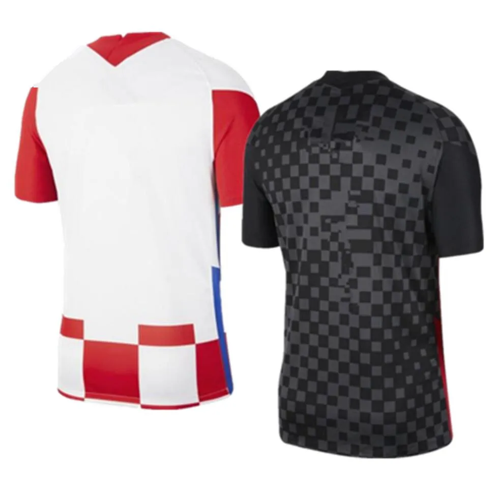 

men 2021 Croatia Home Away Checkered jogging Tracksuit T Shirt