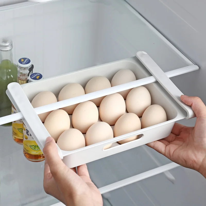 

Кухня для хранения яиц в холодильнике ящик для хранения яиц держатель Еда Контейнер Для Хранения Чехол аккуратные Экономия пространства ко...