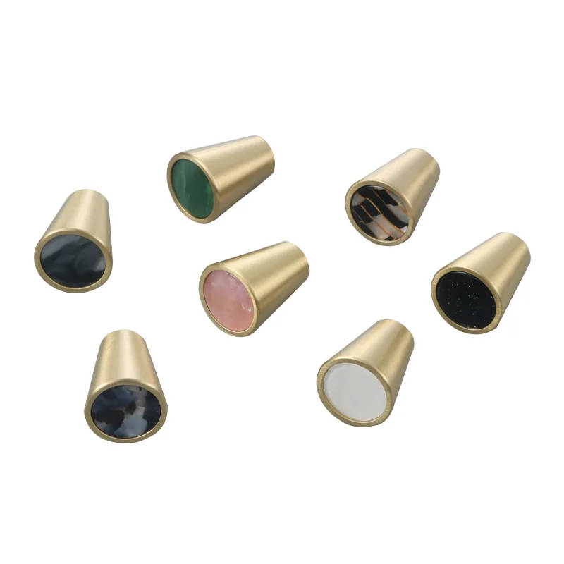 

Nordic brass shell knob modern minimalist wardrobe cabinet door handle drawer single hole pure copper shell copper hook