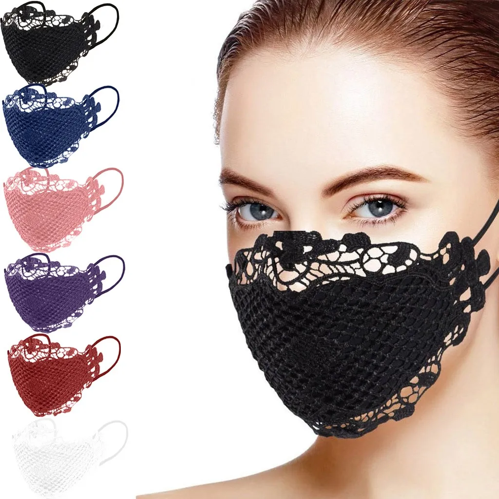 6 шт. Изящная кружевная аппликация моющаяся многоразовая Маска для лица Mondkapjes was4