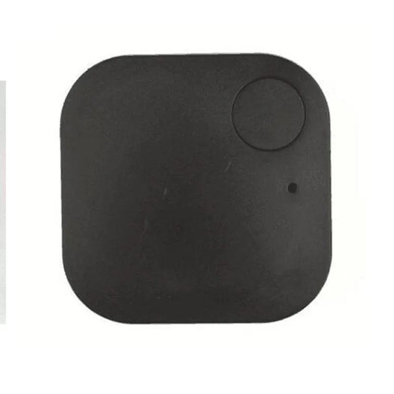 Квадратный Bluetooth Анти-потерянное устройство, смартфон, чтобы найти вещи, противоугонная маленькая сигнализация, ключ, кошелек, позиционирование домашних животных - Цвет: Черный