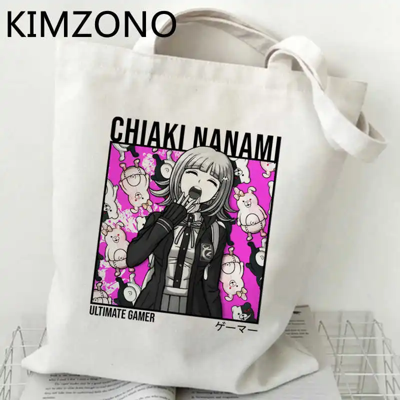 Danganronpa сумка для покупок продуктовая Холщовая Сумка сумки многоразовые складные