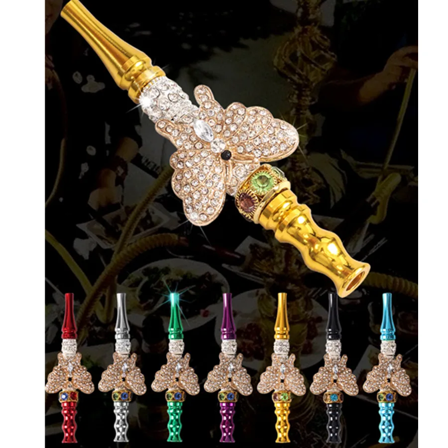 

5 Pcs Multiple Styles Handmade Bling Jewelry Alloy Shisha Hookah Mouth Tips Chicha Filter Tip Mouthpiece Smoking Accessories