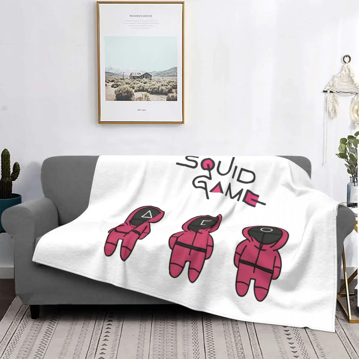 

Squid Game Survivors Horror Movies Blanket Flannel Kids Game Battle Squidgamer Super Soft Throw Blankets for Bedding Car Quilt