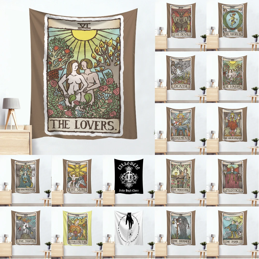Гобелен Таро для влюбленных готический настенный гобелен мандалы домашнего