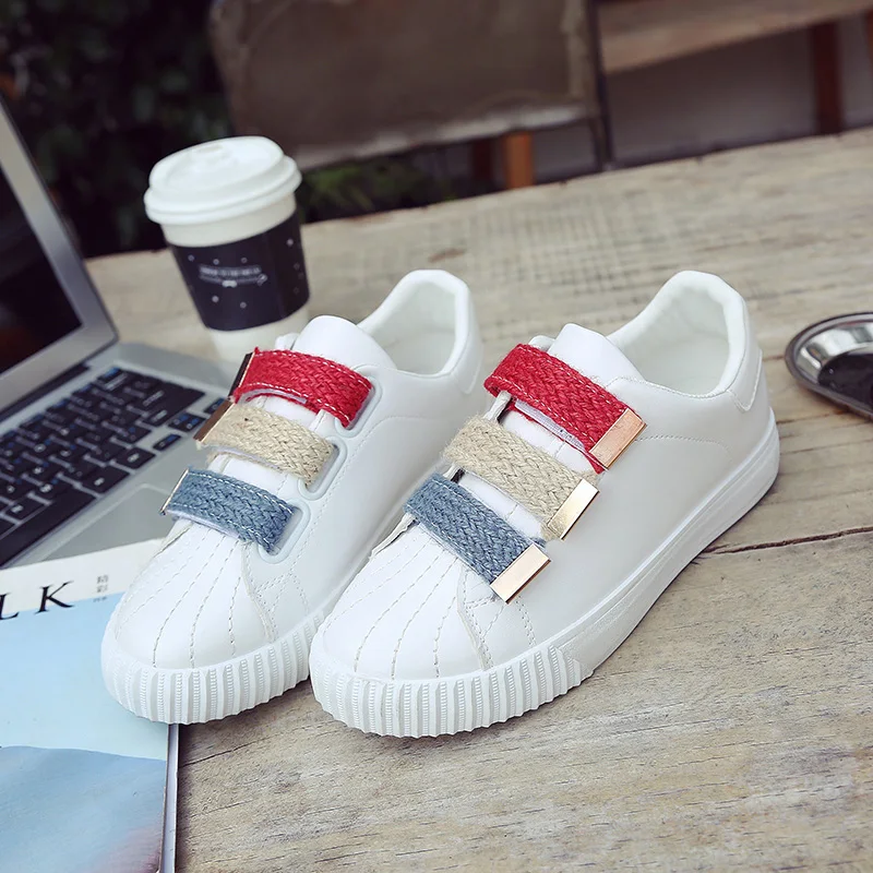 

2021 summer new Korean style Velcro small white shoes women's sports shoes students versatile casual fashion board shoes