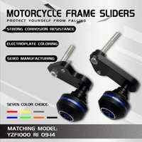 motorcycle cnc crash pad frame slider protection guard for yzf1000 yzf 1000 r1 yzf1000r1 yzfr1 yzf r1 2009 2014 10 11 12 13