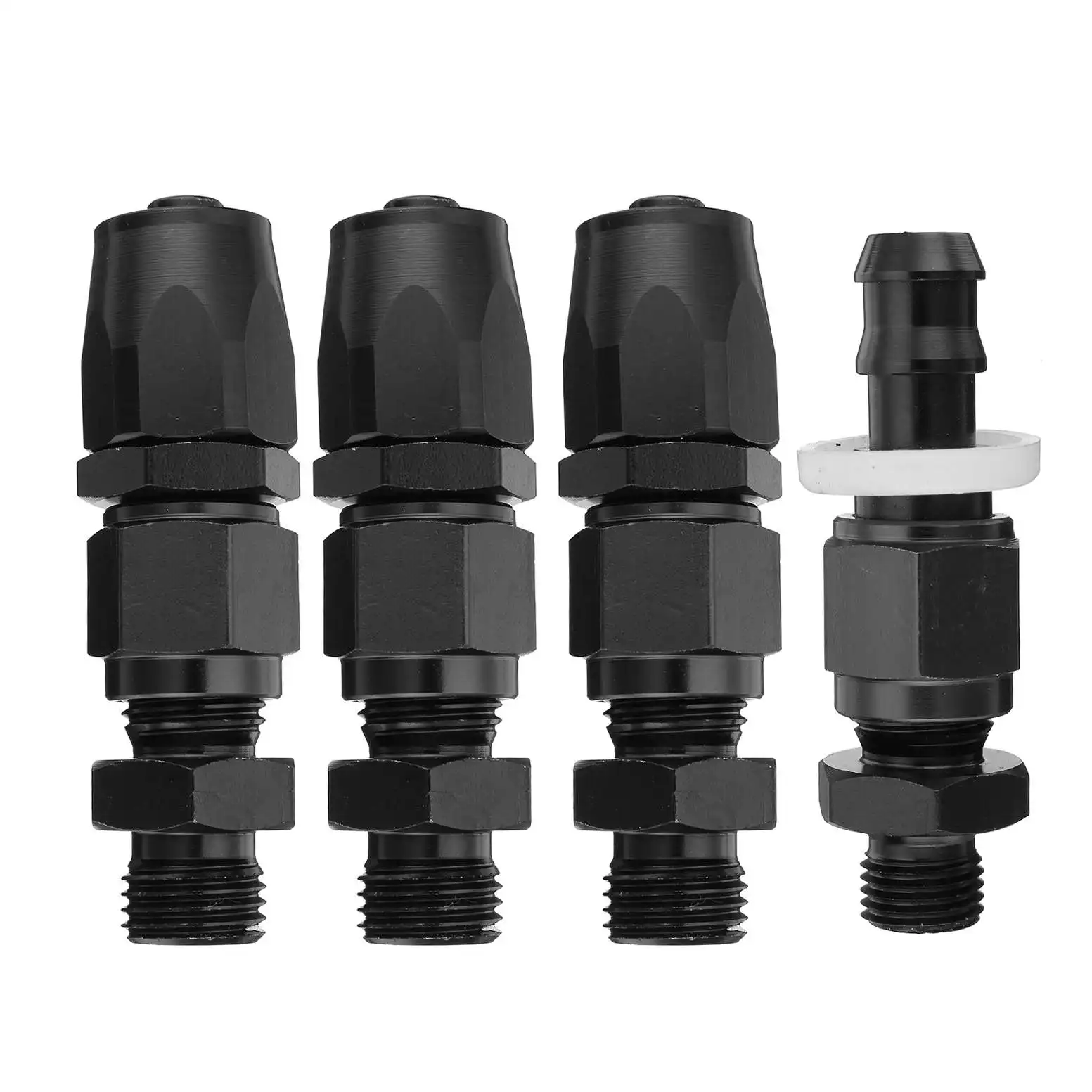 

100Psi Gauge Adjustable Racing Car Fuel Oil Pressure Regulator Booster Oil Line Pipe Conector AN6 Fittings Kit Nylon tube Pipe