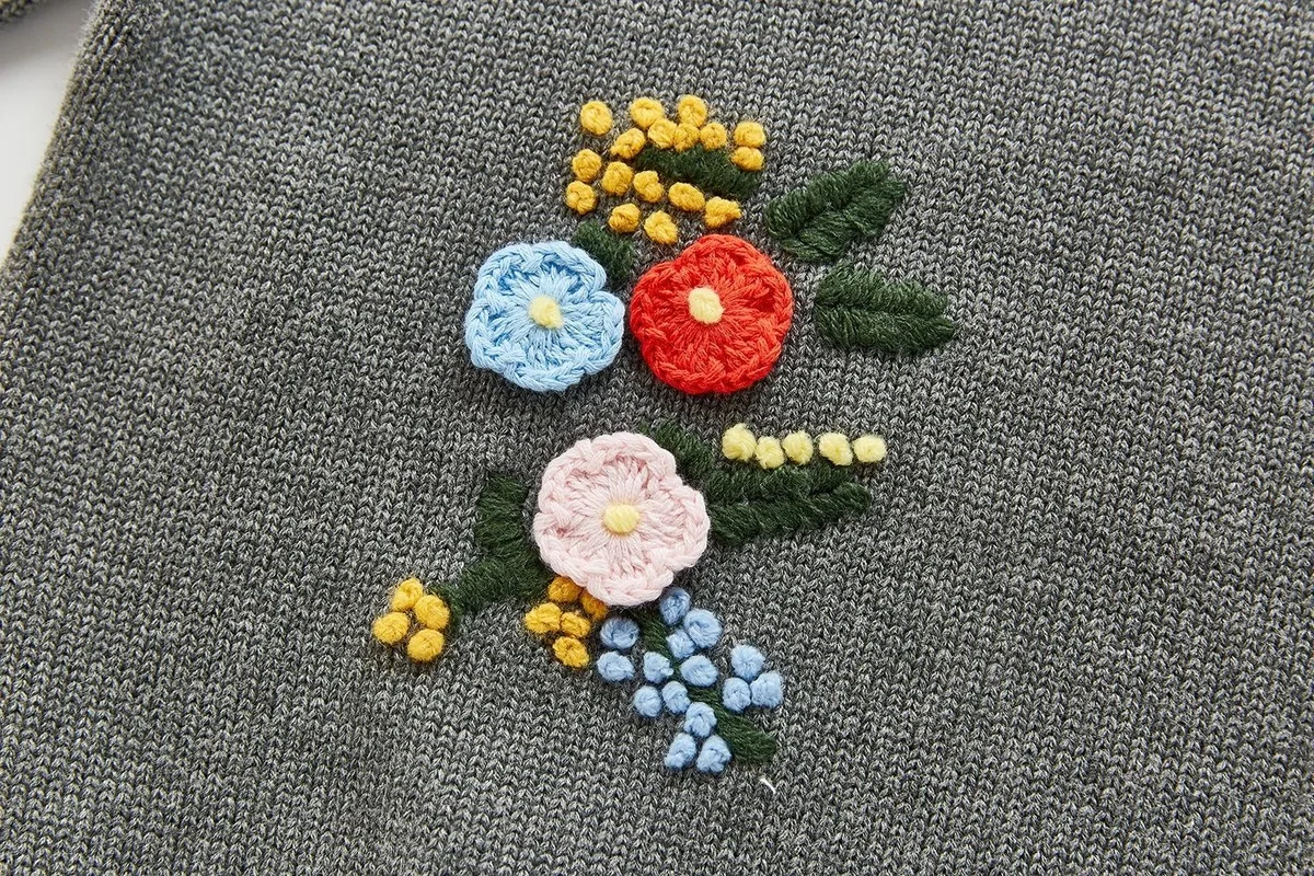 

2021 Spring Infant Bodysuits girl knitting hand-embroidered baby Bodysuits climbing clothes baby girls clothes