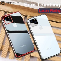 cafele original plating phone case for iphone 11 pro max transparent silicone gradient soft tpu case cover for iphone 11 pro max