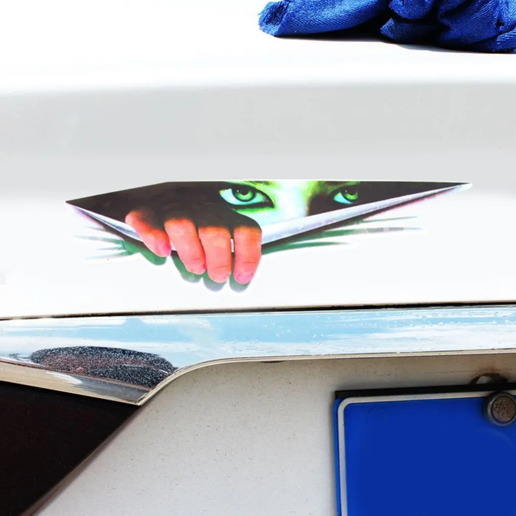 Funny Car Sticker 3D Eyes Peeking Monster sticker Voyeur Hoods Trunk Thriller Rear Window Decal | Безопасность и защита