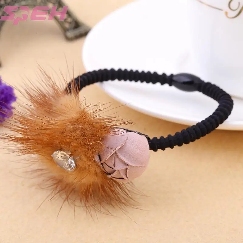 

Горячая Распродажа, новый плюшевый шар Taobao с цветочной резинкой для волос, резинка для волос, обвязка для волос и резинка от производителя