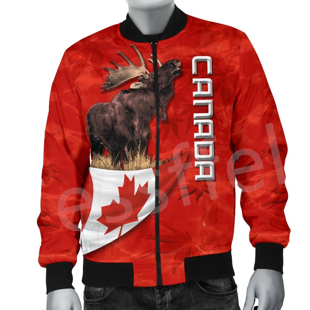 Tessвам канадский флаг страны ретро Красочный 3DPrint уличная одежда