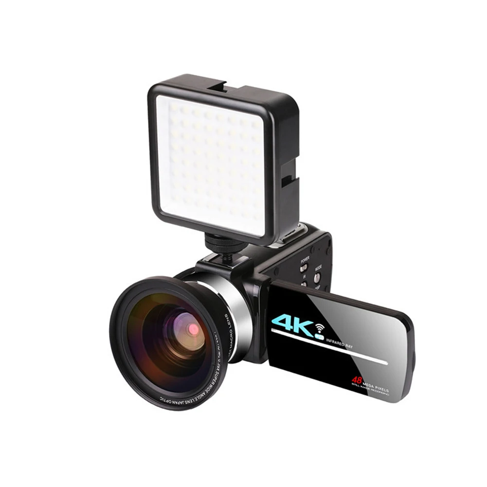 WiFi Camera Handheld Studio Vlogging 4K HD 48 Megapixel Video Recorder Travel Mini Portable Remote Control 16X Digital Zoom | Электроника