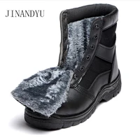 winter warm steel toe safety boots men work boots leather snow boots men safety shoes anti smashing anti piercing work shoes