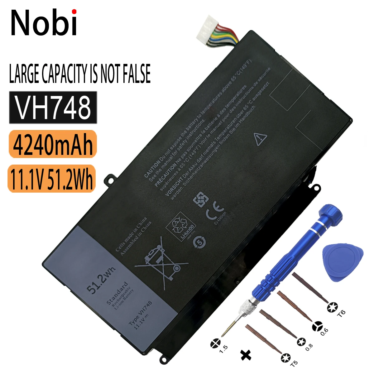 Аккумулятор Nobi VH748 для ноутбука DELL Vostro 5480 5560 V5460D-1318 5560D-1526 5560R-1326 Inspiron 14 5439 |