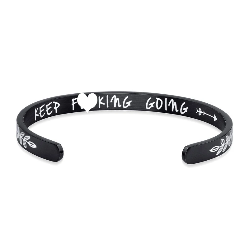 Мужские и женские трендовые вдохновляющие браслеты-манжеты мотивационный