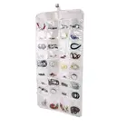 Двусторонний держатель для браслета, серег, кольца, ожерелья, 72 кармана, подвесной органайзер для ювелирных изделий