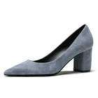 Туфли-лодочки женские на высоком каблуке, заостренный носок, замша, кожа, пикантная офисная и свадебная обувь, N0059, весна-осень