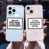 positive good vibe happy trust funny phone case for iphone 13 12 11 8 7 plus mini x xs xr pro max transparent soft