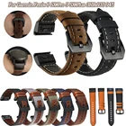 Ремешок кожаный для наручных часов 26, 22 мм, подходит для Garmin Fenix 5, 5X Plus, 6, 6X Pro, 3 HR, быстросъемный ремешок для подход S62S60, Correa