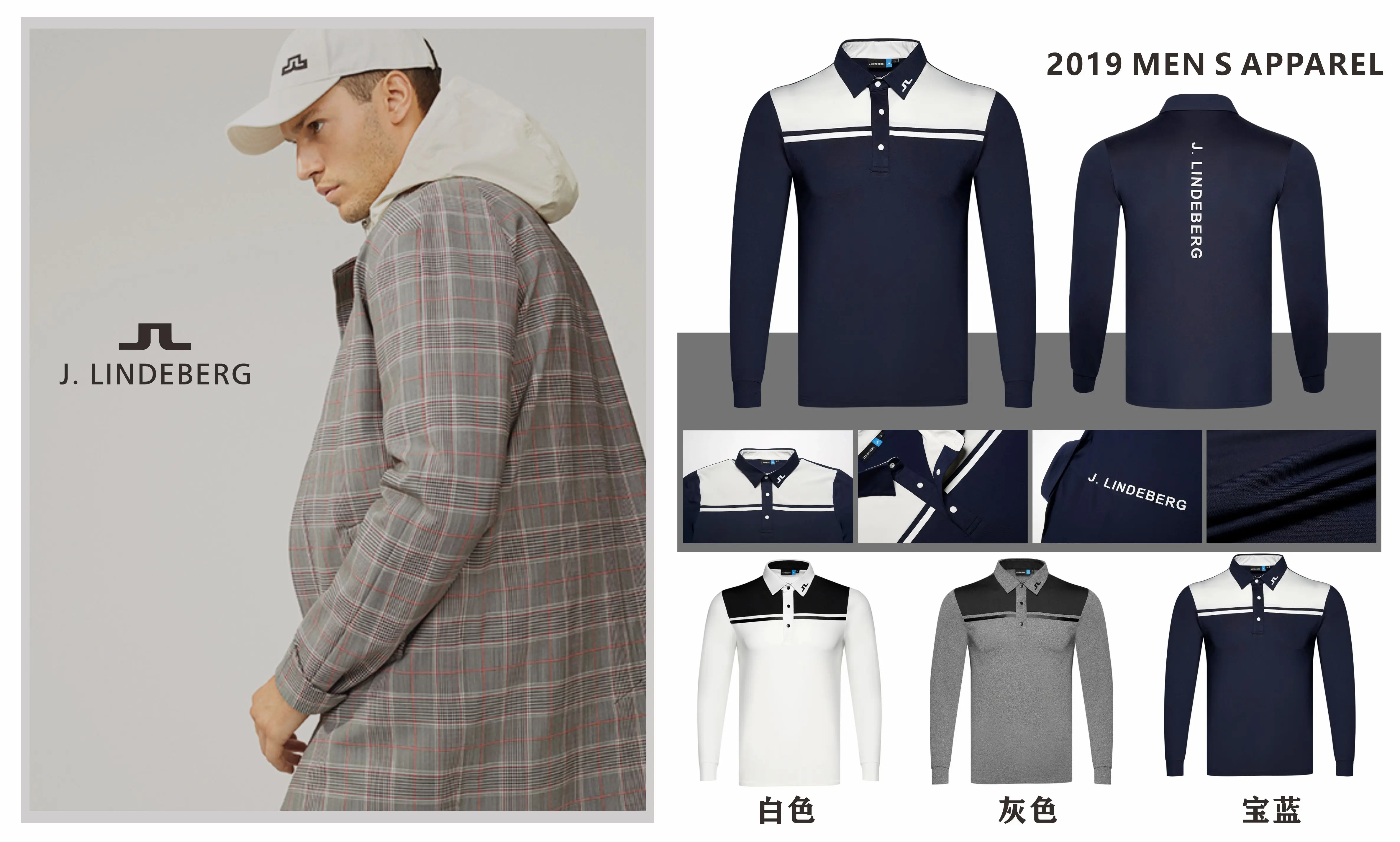 K golf/футболка; сезон весна-осень; одежда для гольфа с длинными рукавами; мягкая и быстросохнущая футболка для гольфа;