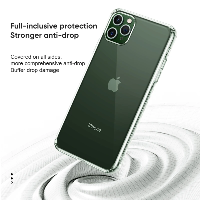 

Transparent Case For iPhone 11 Pro Case Shockproof Ultra Thin Slim Clear Soft TPU Back Cover Bumper For iPhone 11 Capas Coque