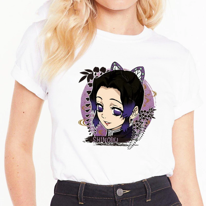 Kimetsu no Yaiba Demon Slayer Kamado Tanjirou Nezuko T Shirt Women Print Female Hip Hop Femme Clothes Harajuku Casual T-shirt