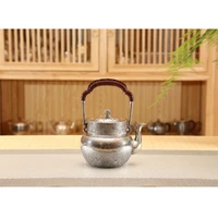 silver pot 999 sterling silver handmade tea set japanese retro teapot kettle home tea ceremony kungfu tea set 280ml