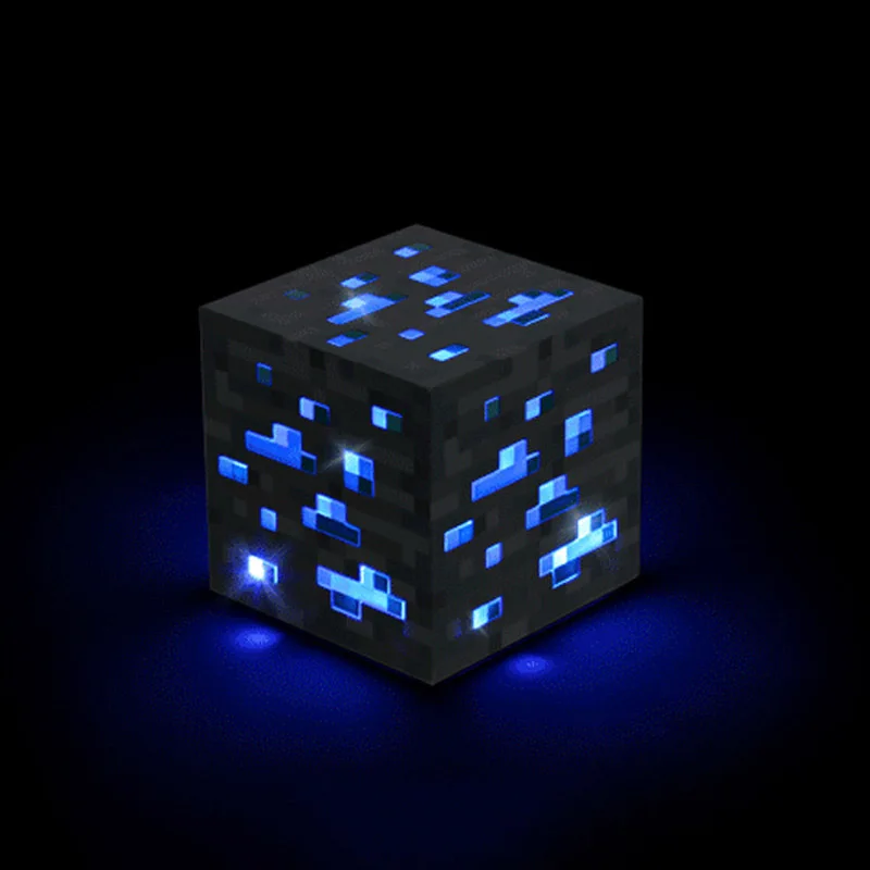 Colorfull Light Up Torch Touch LED Lamp Diamond Block Redstone Ore Square Light LED Children Room Light