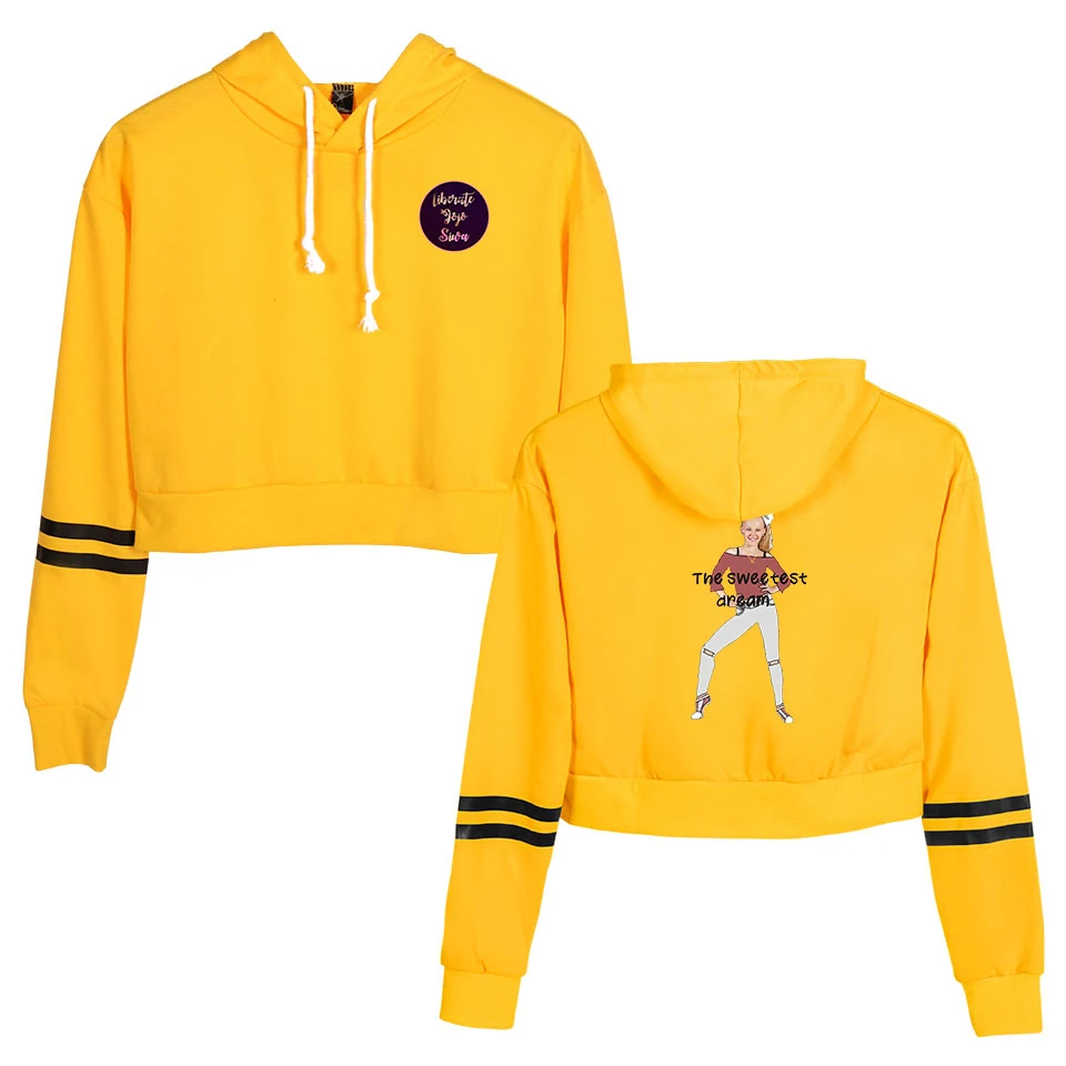 

Kpop JOJO SIWA Crop Top Hoodies Cotton Women Hooded Hot Fashion Harajuku Girls Hoodie Casual JOJO SIWA OrangeAutumn Pullovers