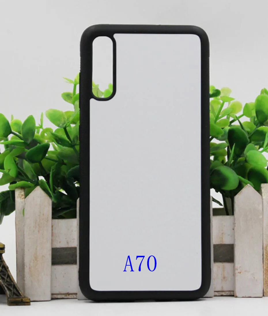 2D чистый сублимационный Резиновый ТПУ+ PC чехол для samsung Galaxy A10 A20 30 50 A7 A8 A70 пустой чехол с пластинами 20 шт./лот