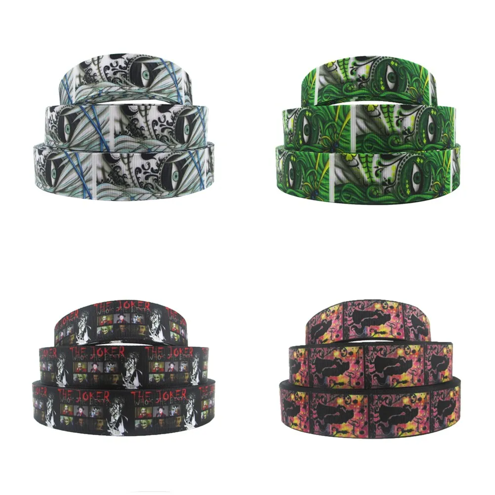 5 ярдов, 1 дюйм, 25 мм, лента в рубчик с принтом из фильма, декоративная лента для вечерние, ремесла «сделай сам», упаковочный ремень, 5yc1997