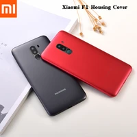 original xiaomi f1 battery back cover plastic rear door housing panel for pocophone f1 with logo with camera lens replacement