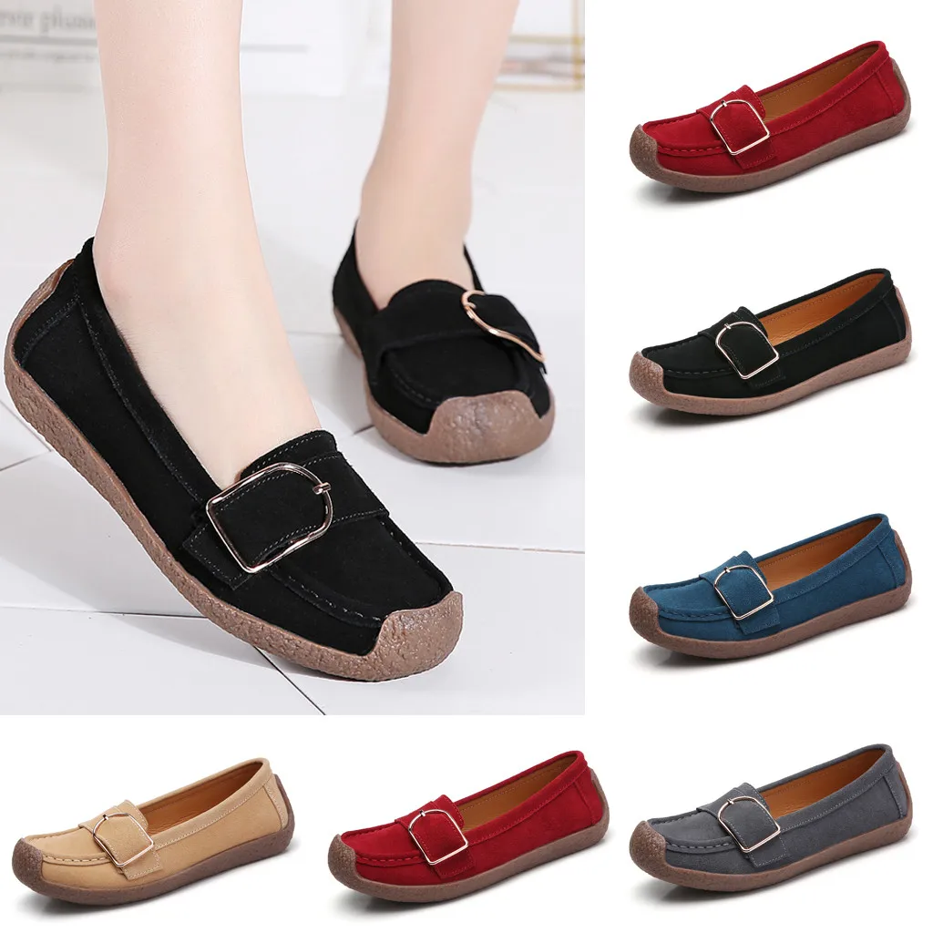 

Women's solid color flat-bottom comfortable peas shoes single shoes Lok Fu shoes flat flat casual suit Rome work shoes