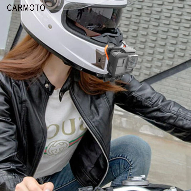 Регулируемый мотоциклетный шлем подбородок крепление для GoPro держатель камеры набор портативный strongнагрузка емкость легкий легко установить фиксированный