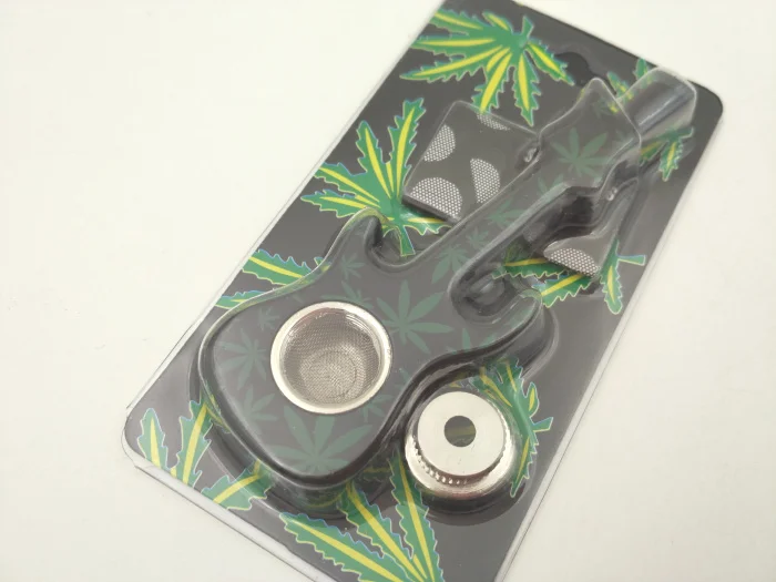 Новинка 1 шт. модная новинка металлическая курительная трубка в форме гитары