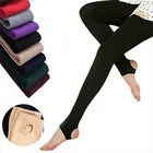 Тонкие флисовые вязаные леггинсы YRRETY с подкладкой, эластичные женские теплые колготки, черные брюки, обтягивающие женские колготки до щиколотки, стильные колготки