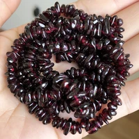 5 8mm natural irregular red garnet stone beads gravel chips loose spacer beads for jewelry making diy earring necklace 33inches