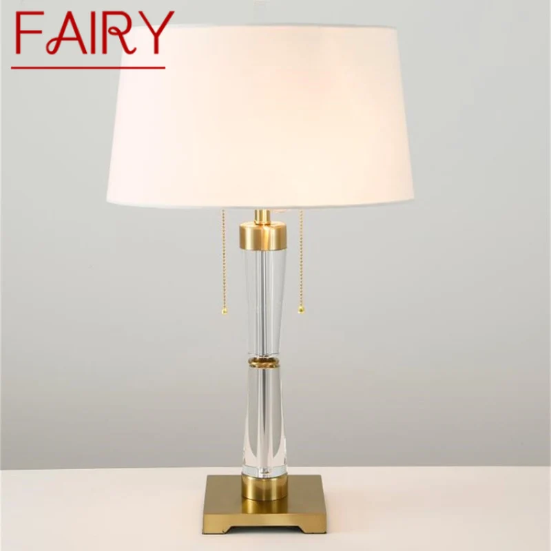 

FAIRY Postmodern Crystal Table Lamp Simple LED Decorative Desk Lighting for Home Bedside
